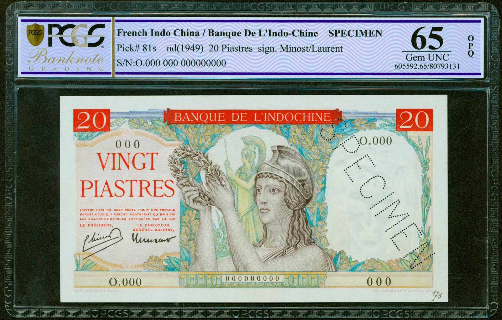 image for: French Indo-China  20 piastres(B165as1)