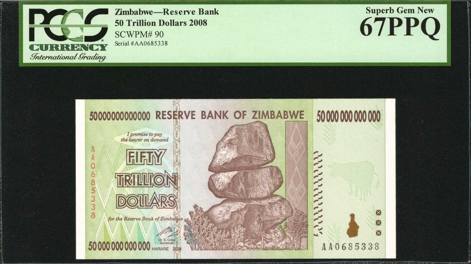 image for: Zimbabwe  50,000,000,000,000 dollars (B181a)