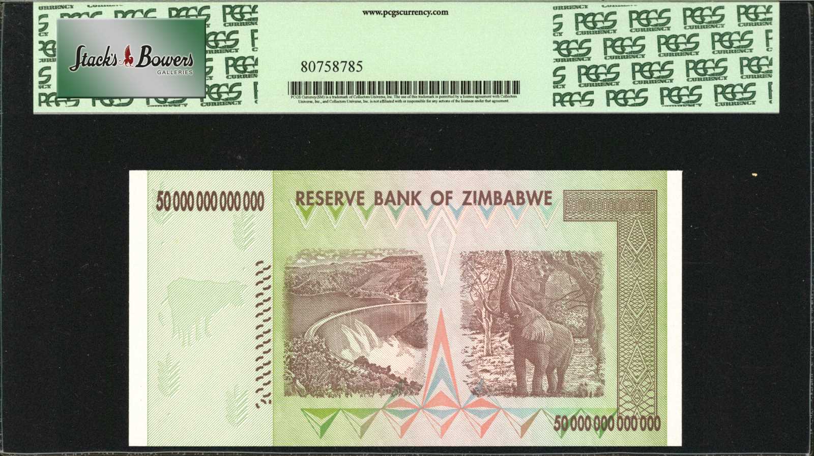 image for: Zimbabwe  50,000,000,000,000 dollars (B181a)