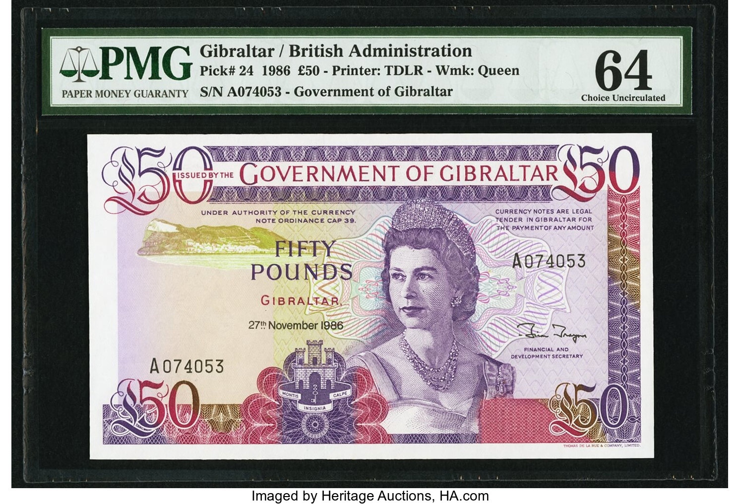 image for: Gibraltar  50 pounds (B122as)