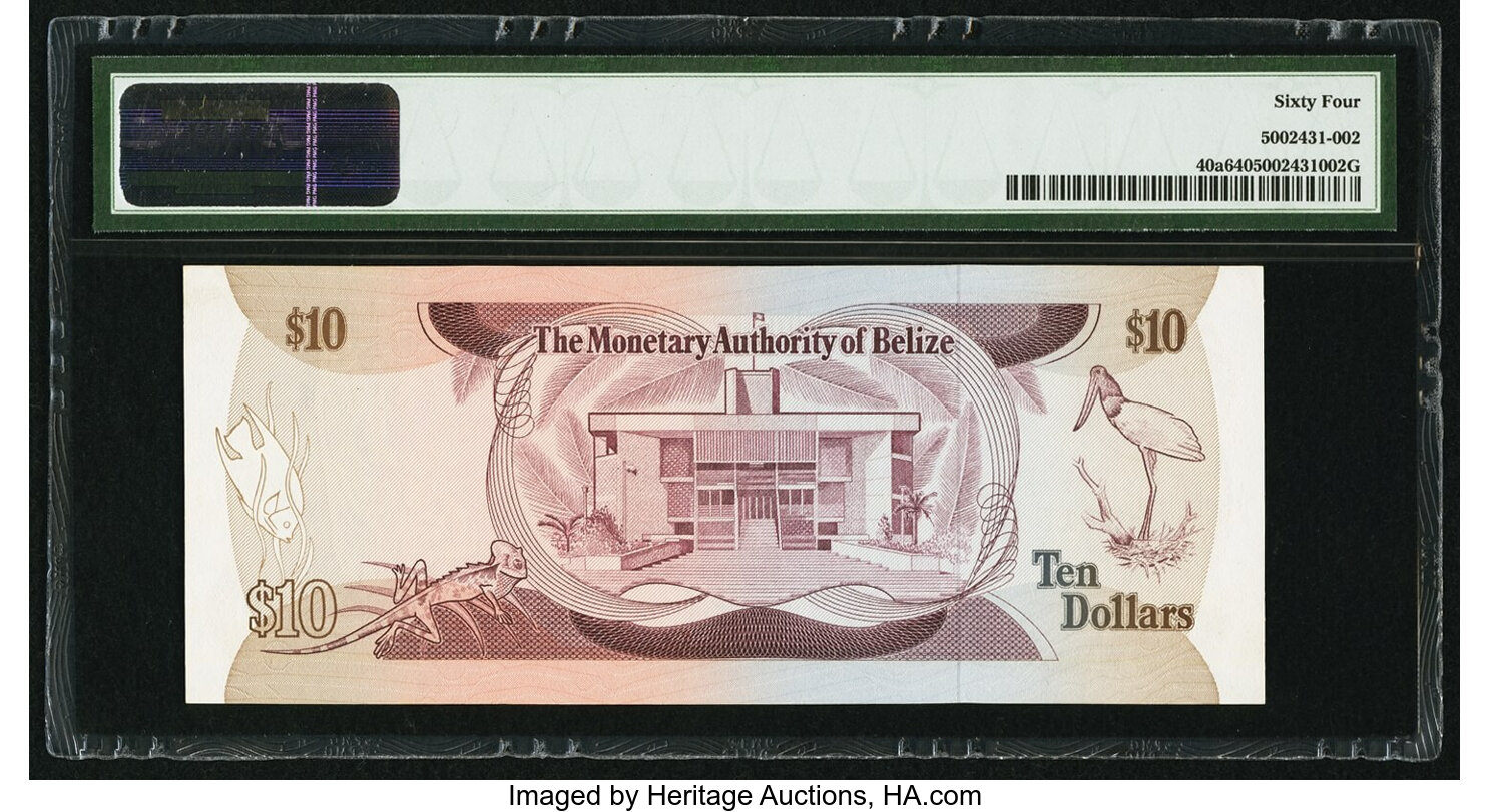 image for: Belize  10 dollars (B203as1)