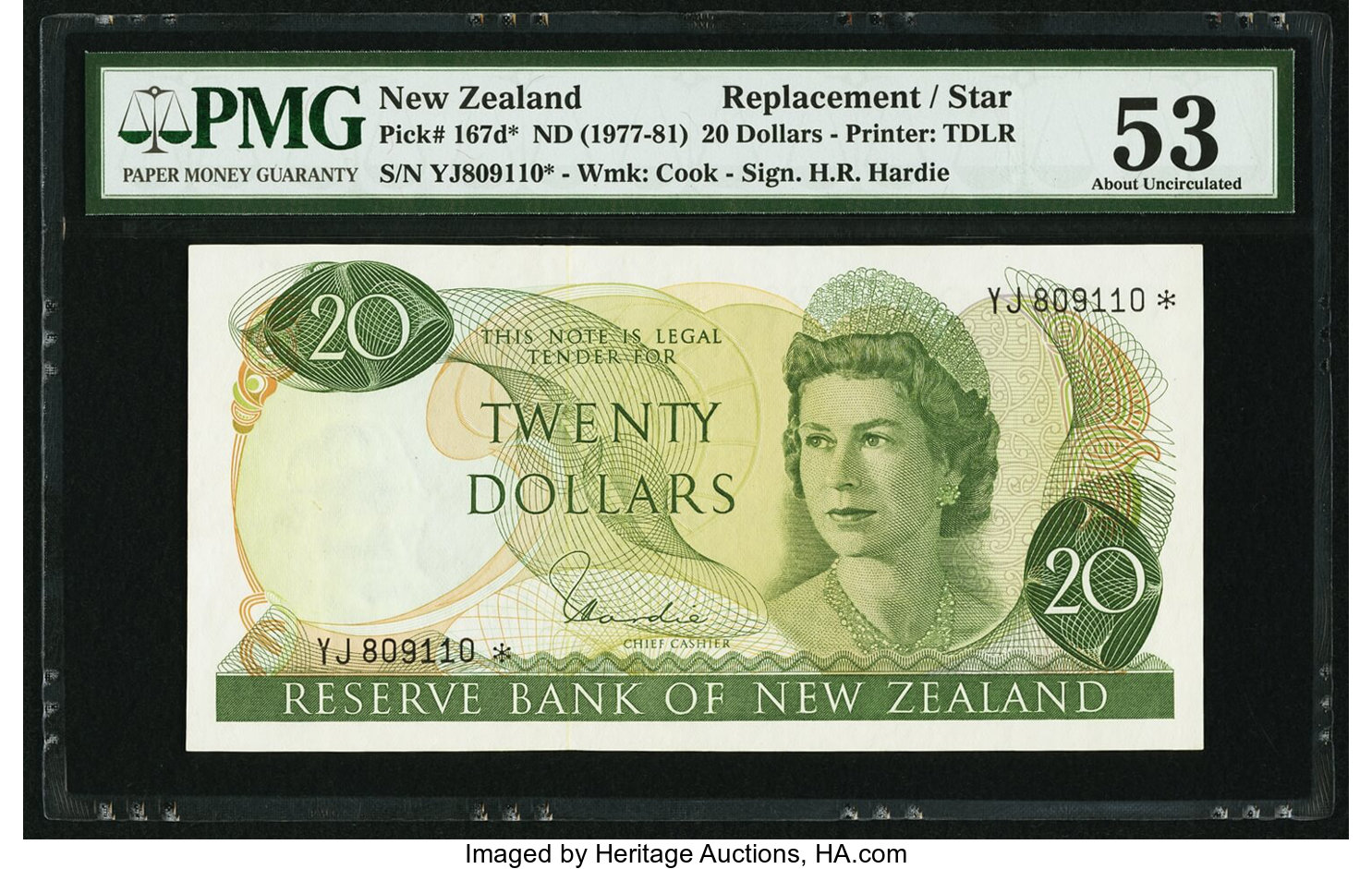 image for: New Zealand  20 dollars (B114bs)