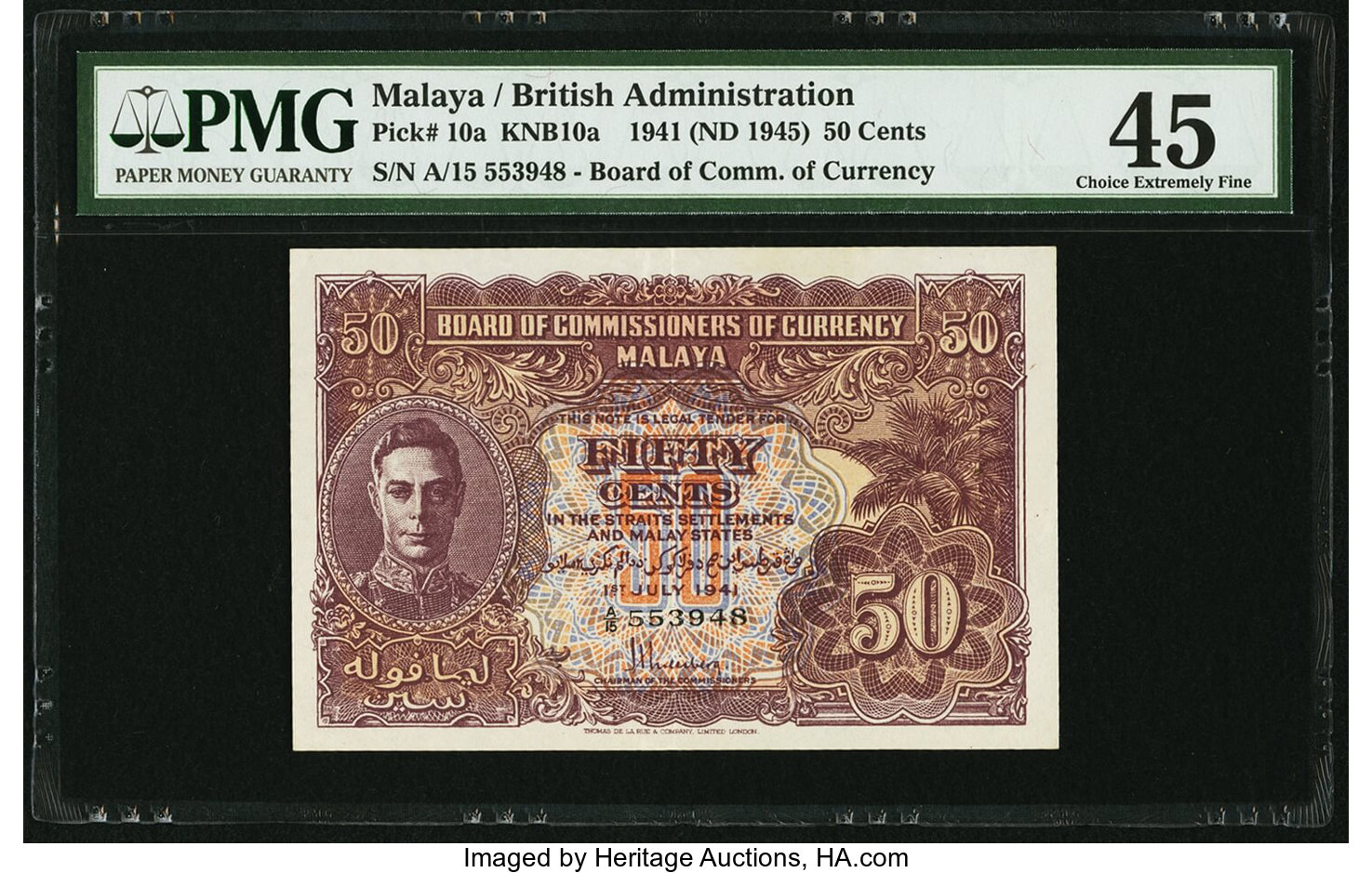 image for: Malaya  50 cents(B111bs)