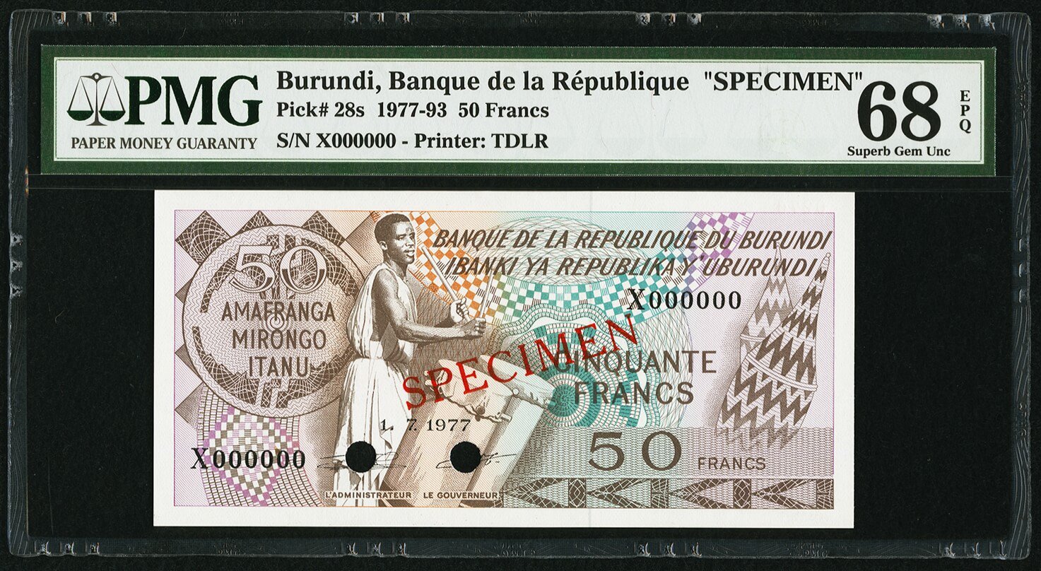 image for: Burundi  50 francs (B216f)