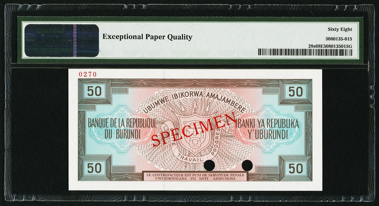 image for: Burundi  50 francs (B216as2)