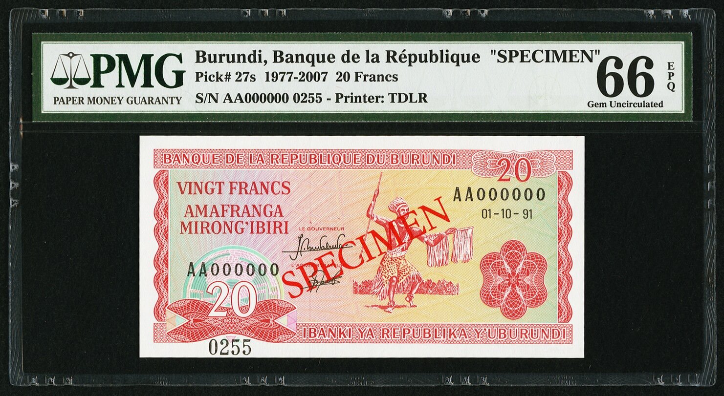 image for: Burundi  20 francs (B215p)