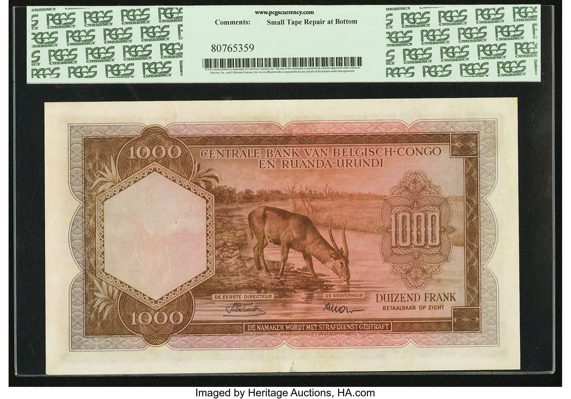 image for: Belgian Congo  1,000 francs(B309t)