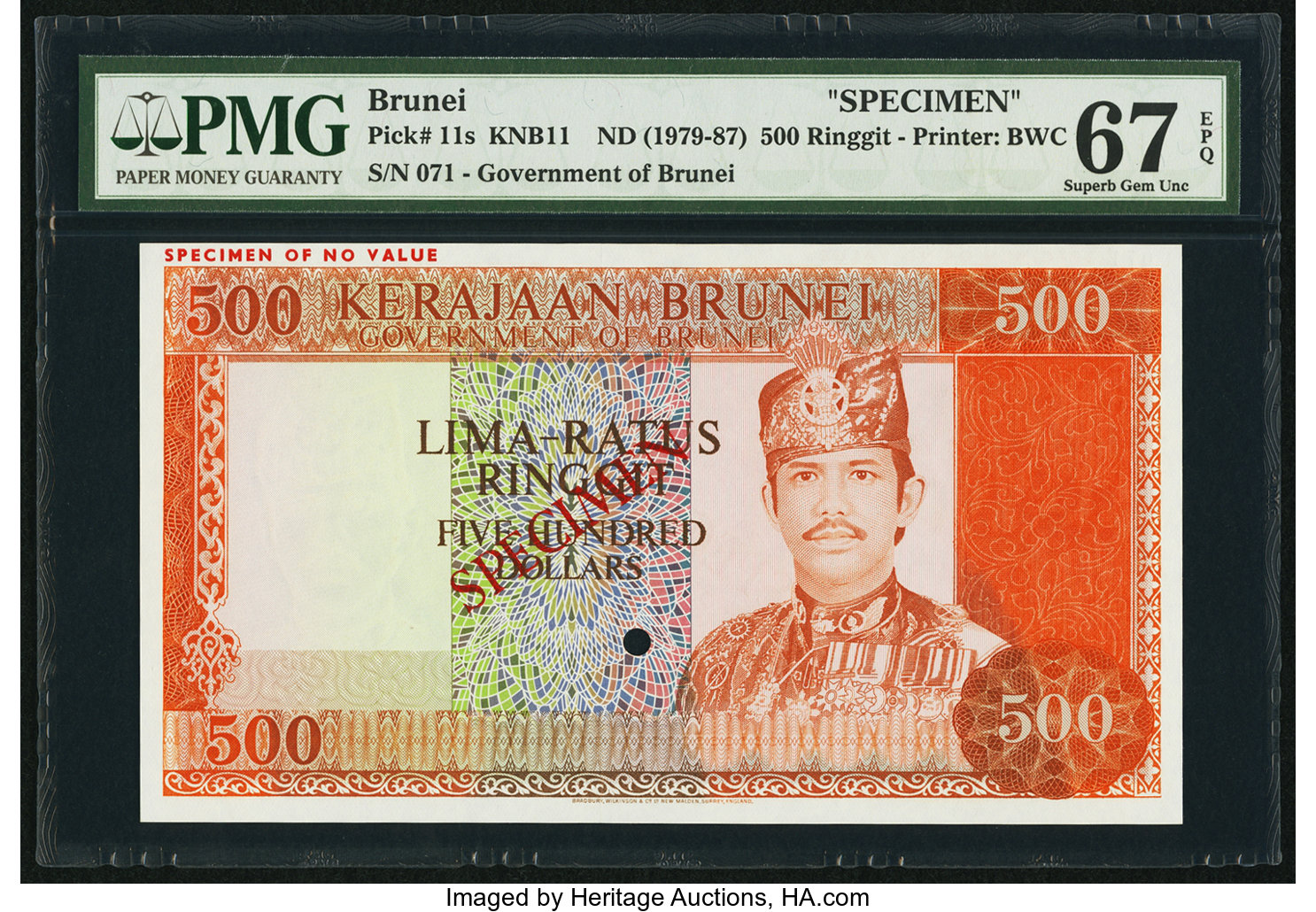 image for: Brunei  500 dollars (B111a)