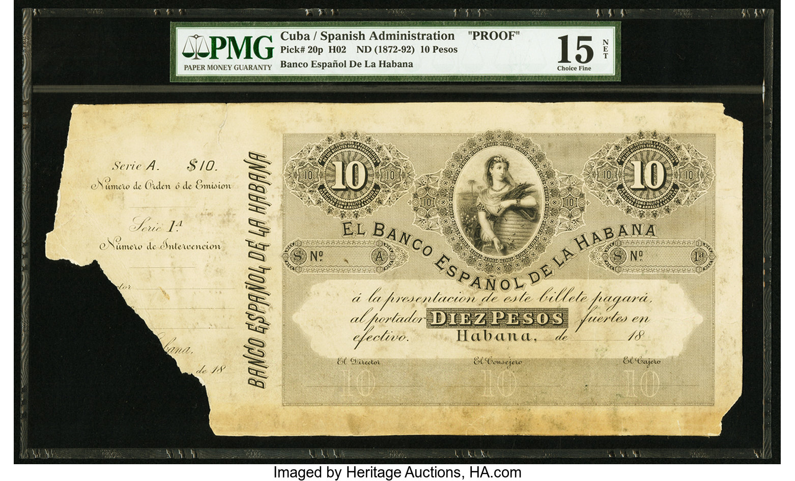 image for: Cuba  10 pesos fuertes(B129as2)