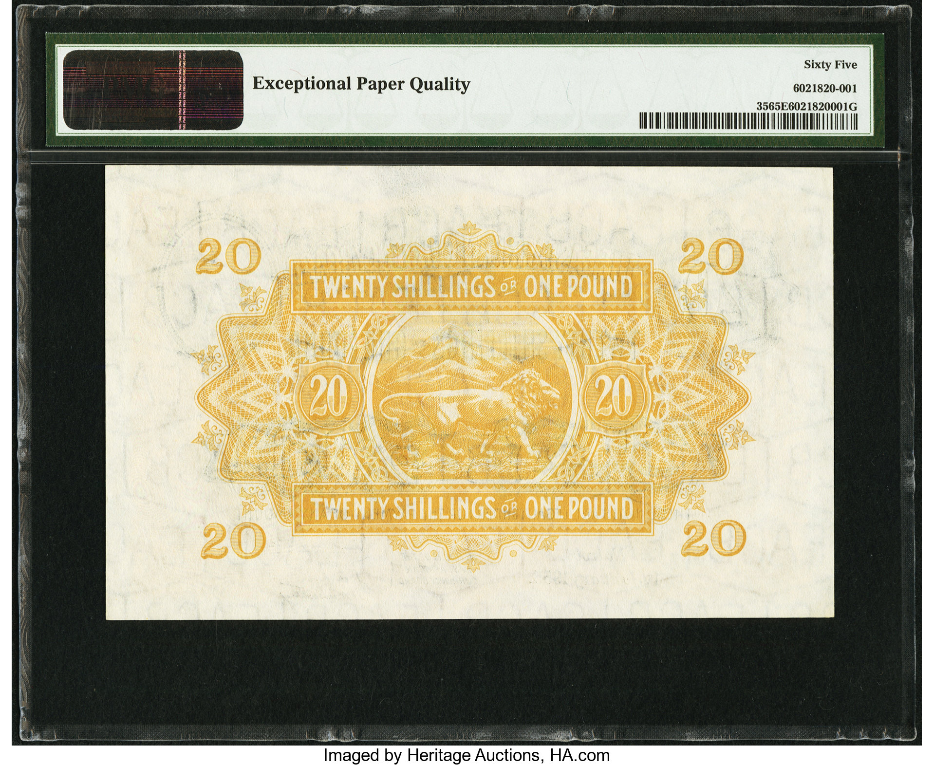 image for: East Africa  20 shillings = 1 pound(B225c)