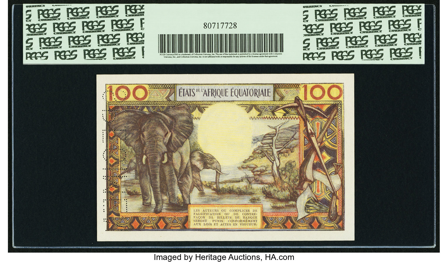 image for: Equatorial African States  100 francs(B201c)