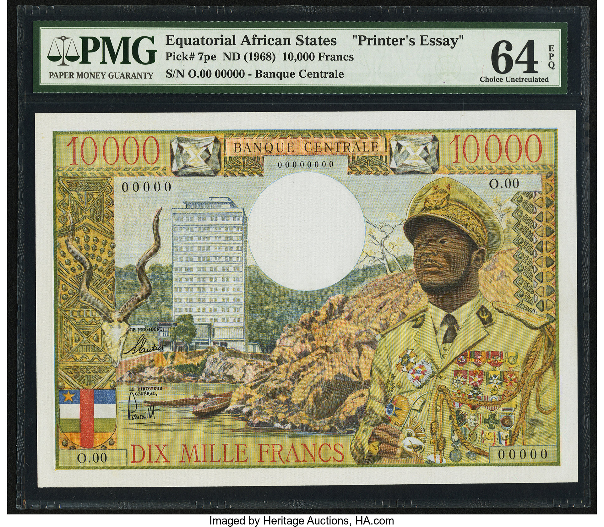 image for: Equatorial African States  10,000 francs(B205a)