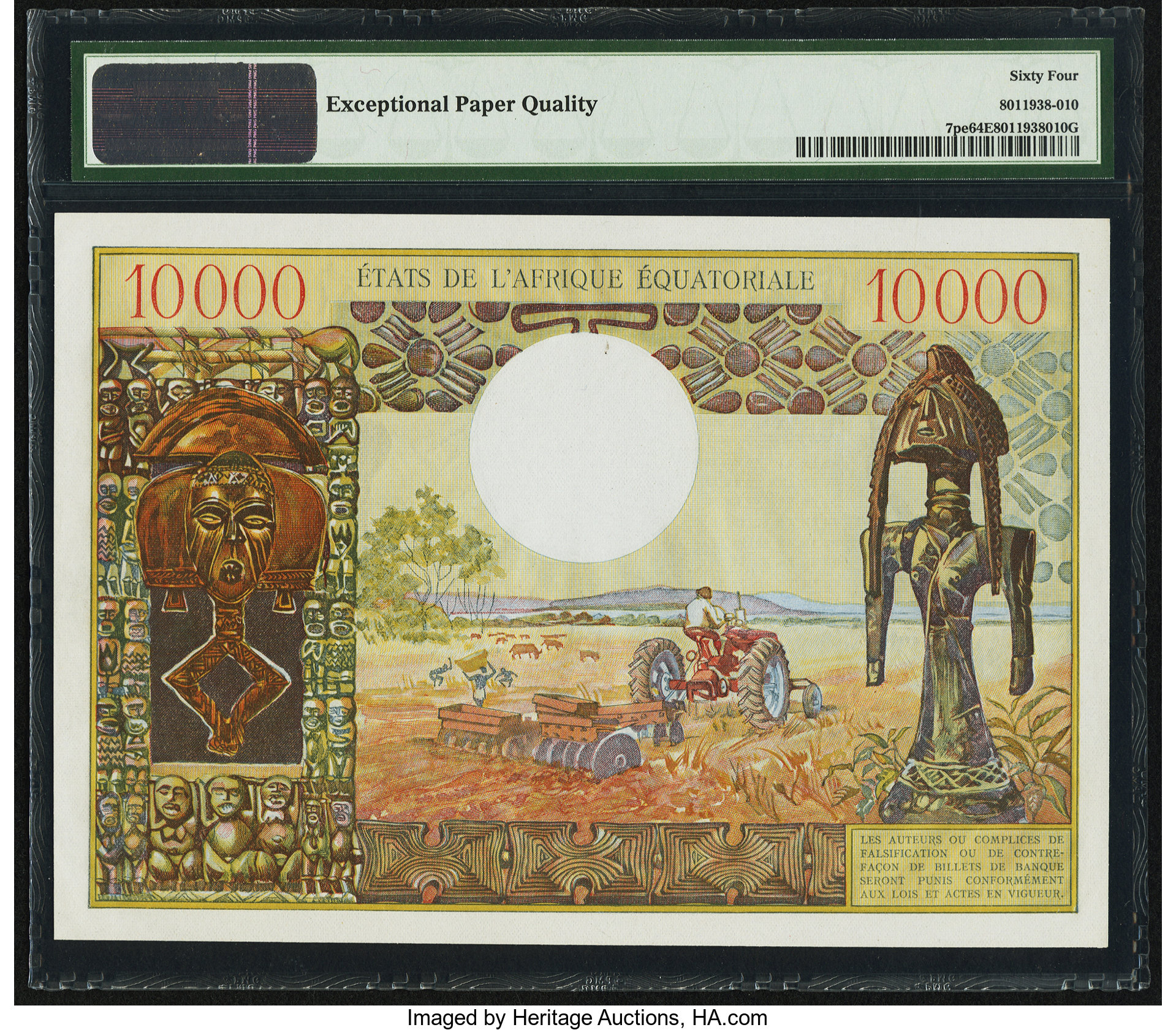 image for: Equatorial African States  10,000 francs(B205as2)