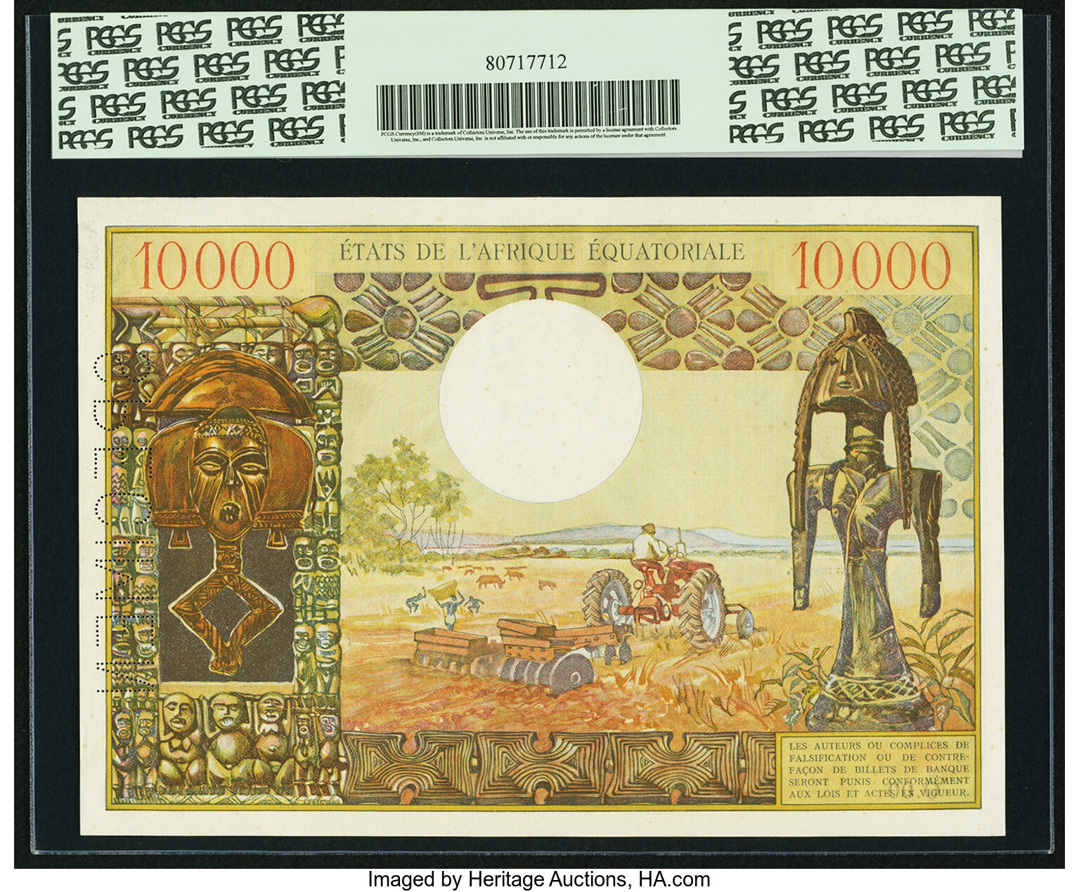 image for: Equatorial African States  10,000 francs(B205as2)