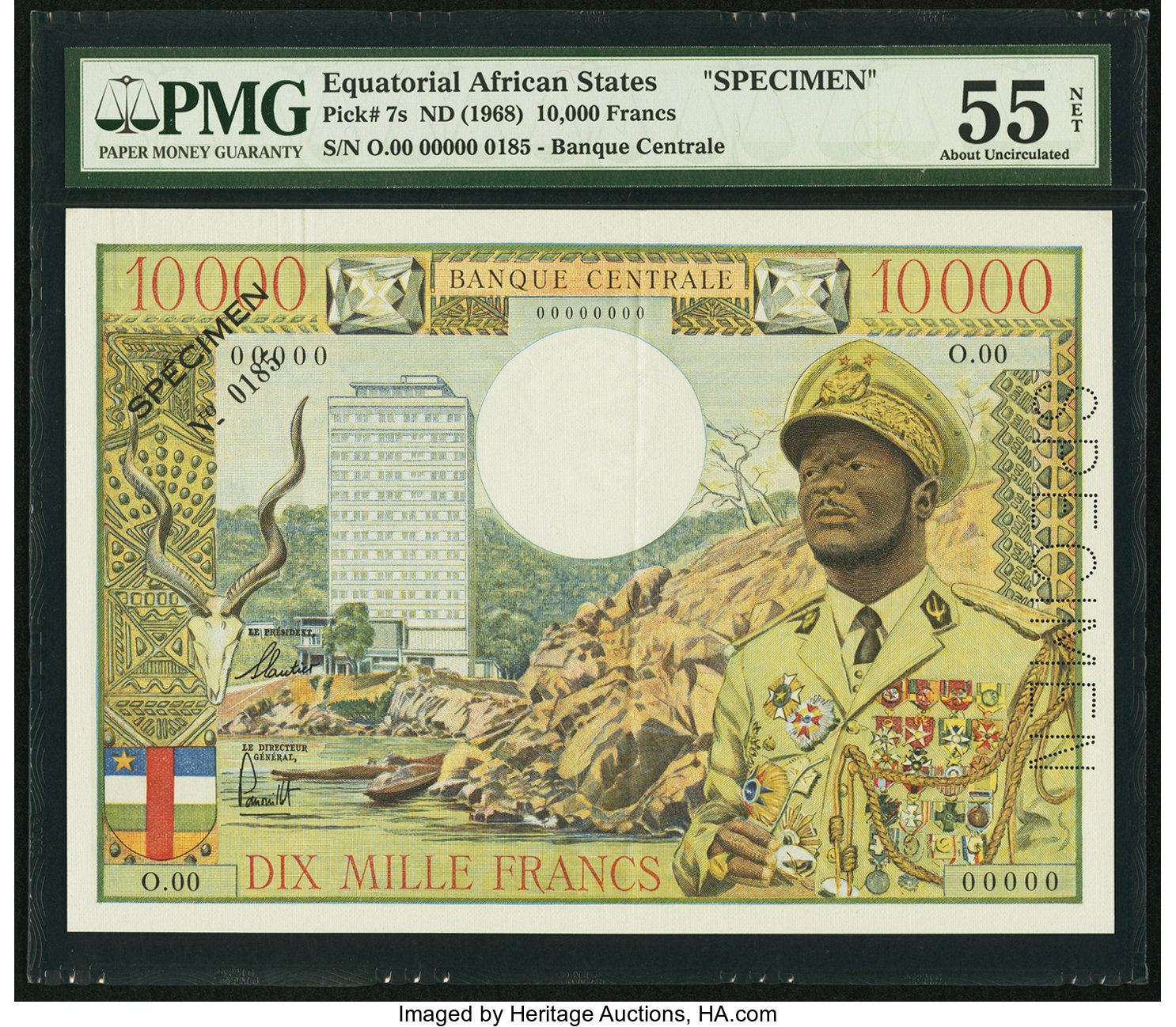 image for: Equatorial African States  10,000 francs(B205a)
