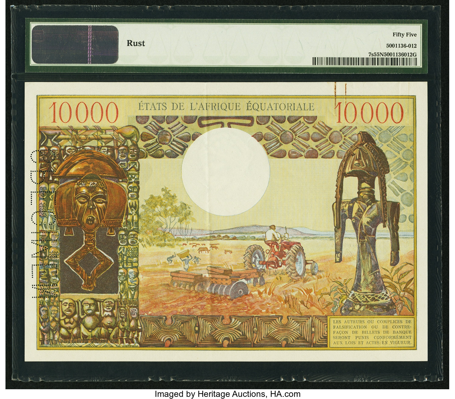 image for: Equatorial African States  10,000 francs(B205as2)