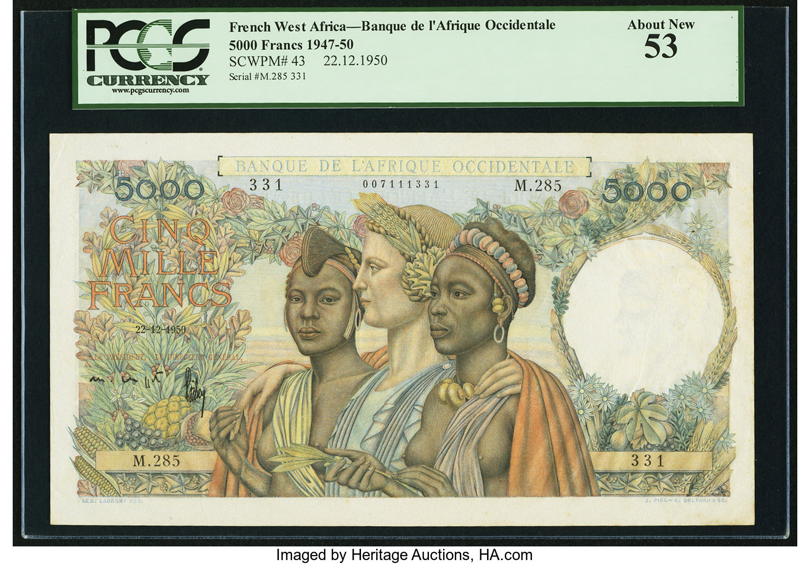 image for: French West Africa  5,000 francs(B127d)