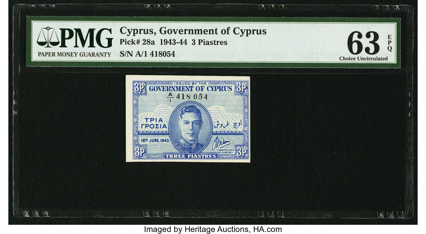image for: Cyprus  3 piastres (B128b)
