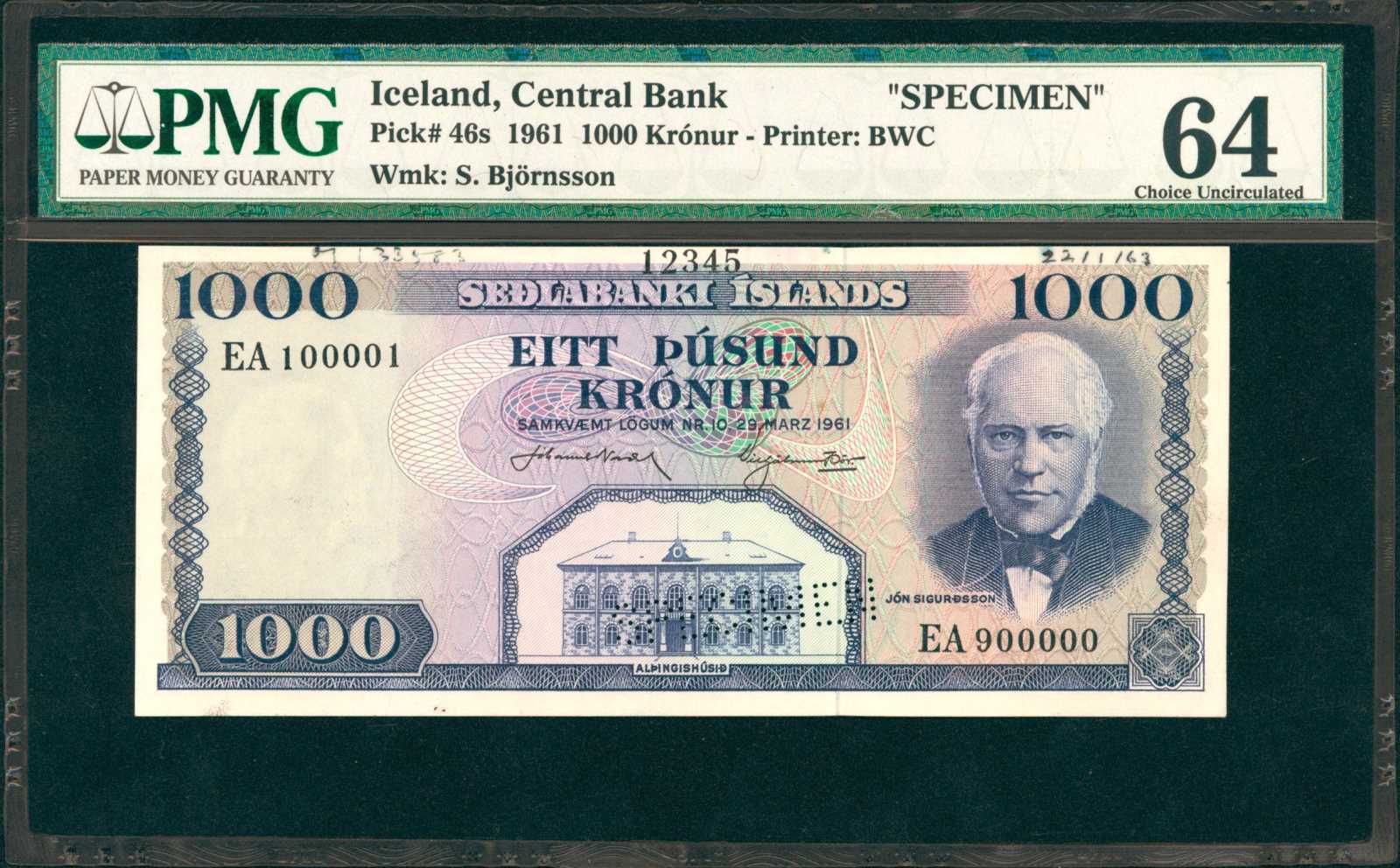 image for: Iceland  1,000 kr?nur (B805cs2)