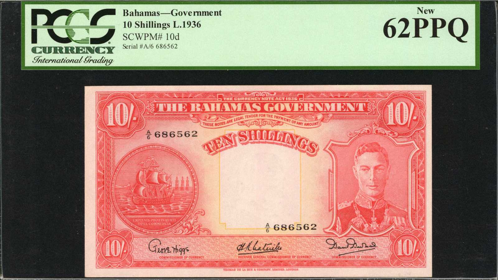 image for: Bahamas  10 shillings(B109d)