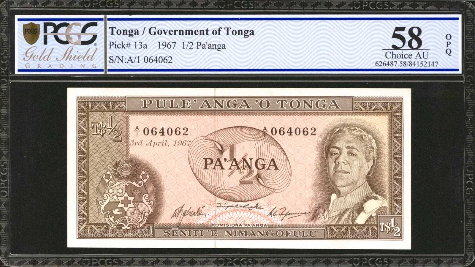 image for: Tonga  1/2 pa?anga(B113a)
