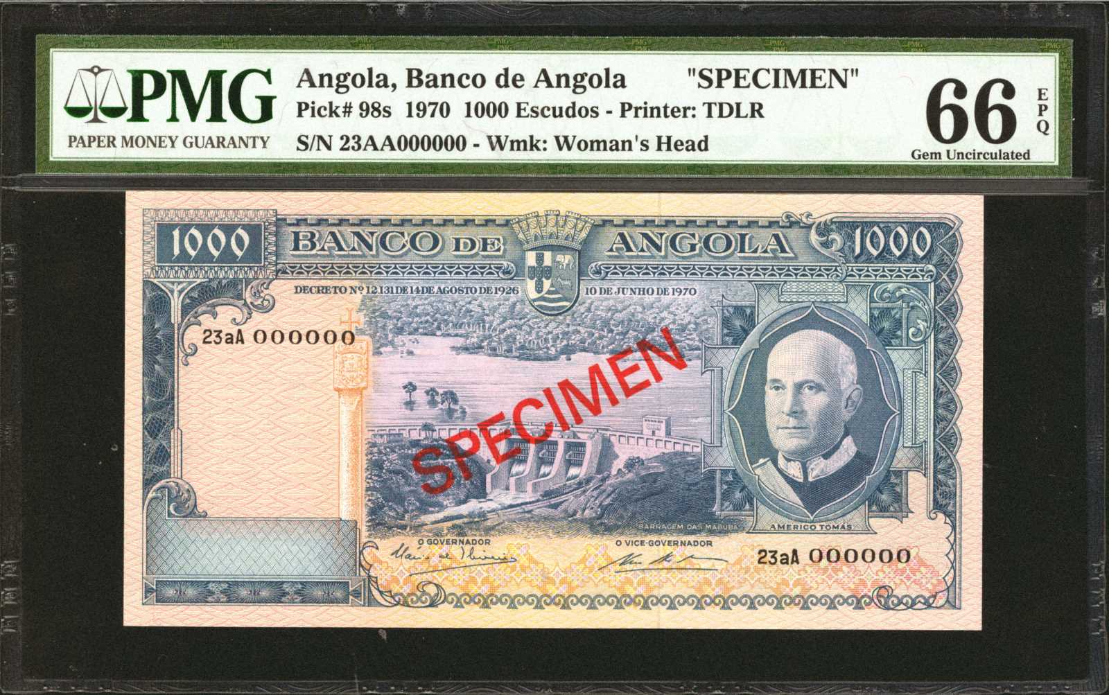 image for: Angola  1,000 escudos(B422bs1)