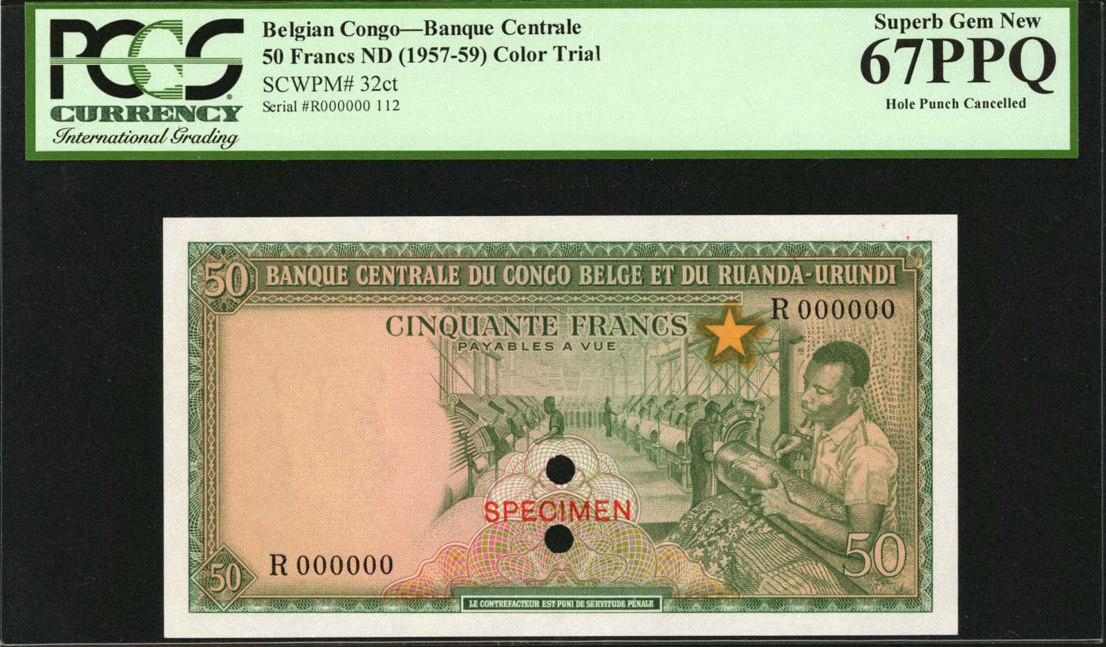 image for: Belgian Congo  50 francs(B312a)
