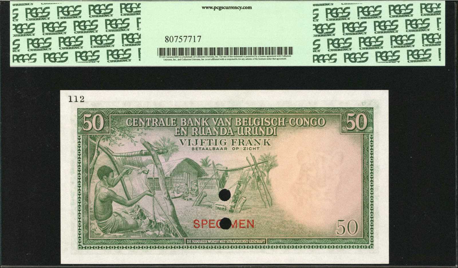 image for: Belgian Congo  50 francs(B312n)