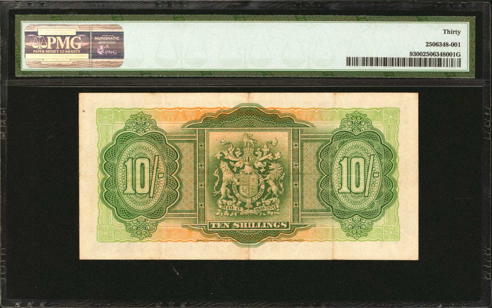 image for: Bermuda  10 shillings(B109a)