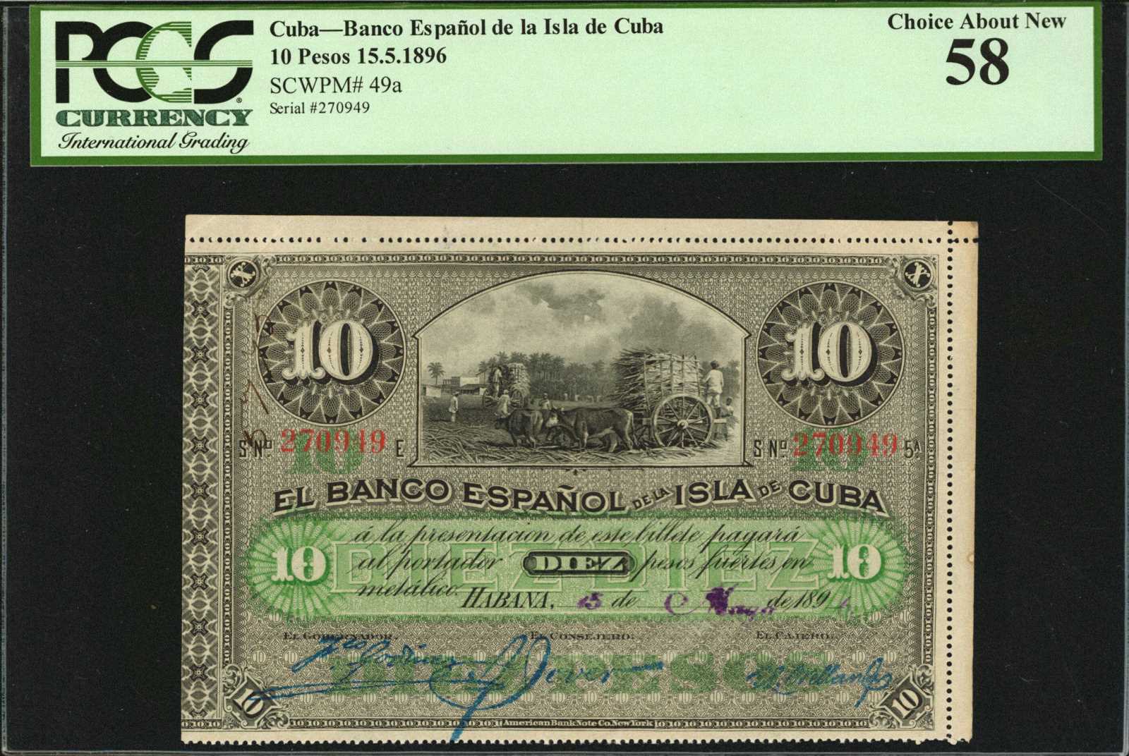 image for: Cuba  10 pesos fuertes (B307cp)