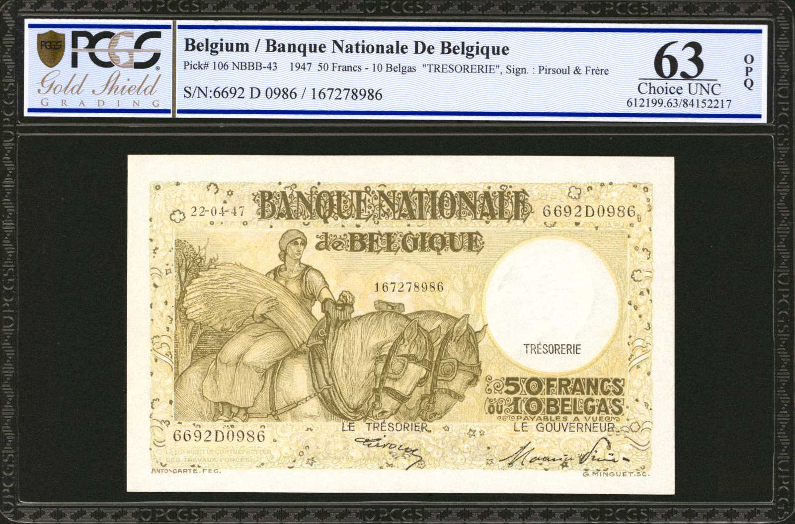 image for: Belgium  50 francs / 10 belgas (B557es3)