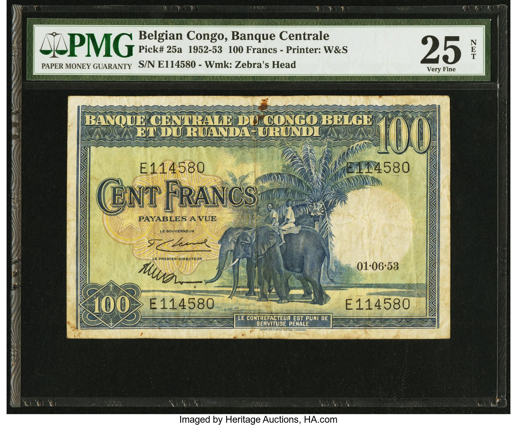 image for: Belgian Congo  100 francs(B305f)