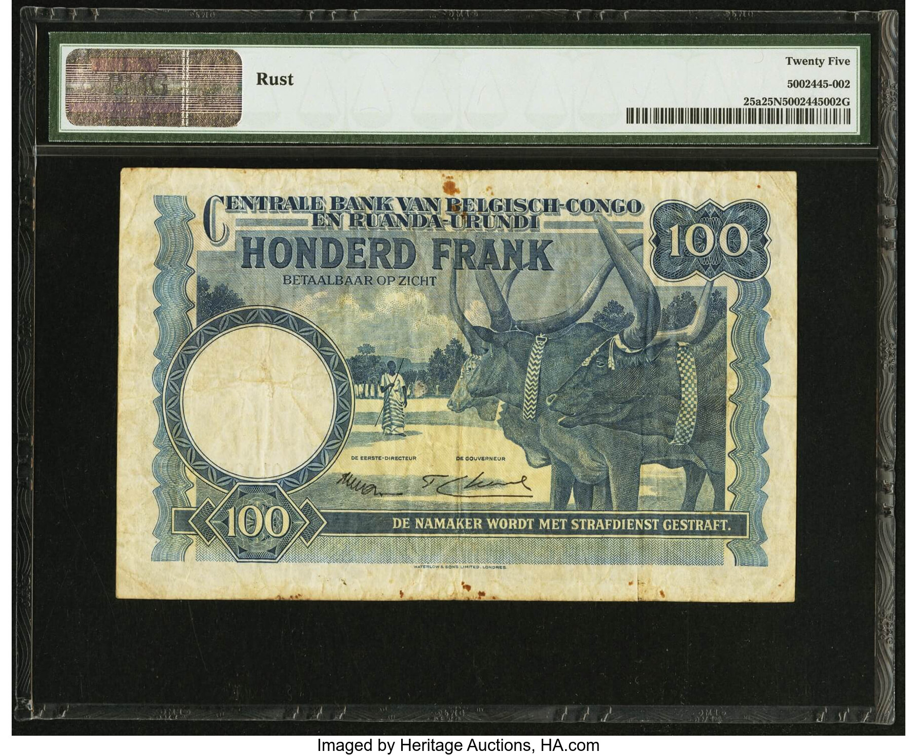 image for: Belgian Congo  100 francs(B305g)