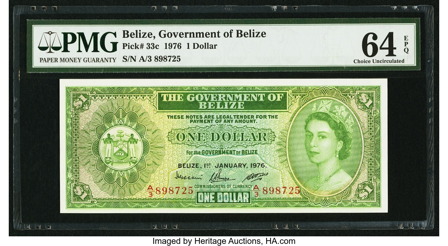 image for: Belize  1 dollar (B101b)