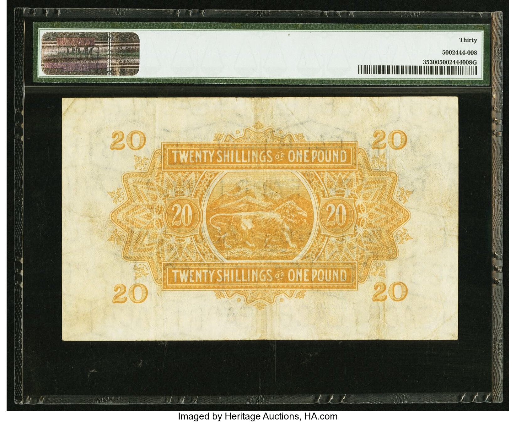 image for: East Africa  20 shillings = 1 pound(B225bs1)