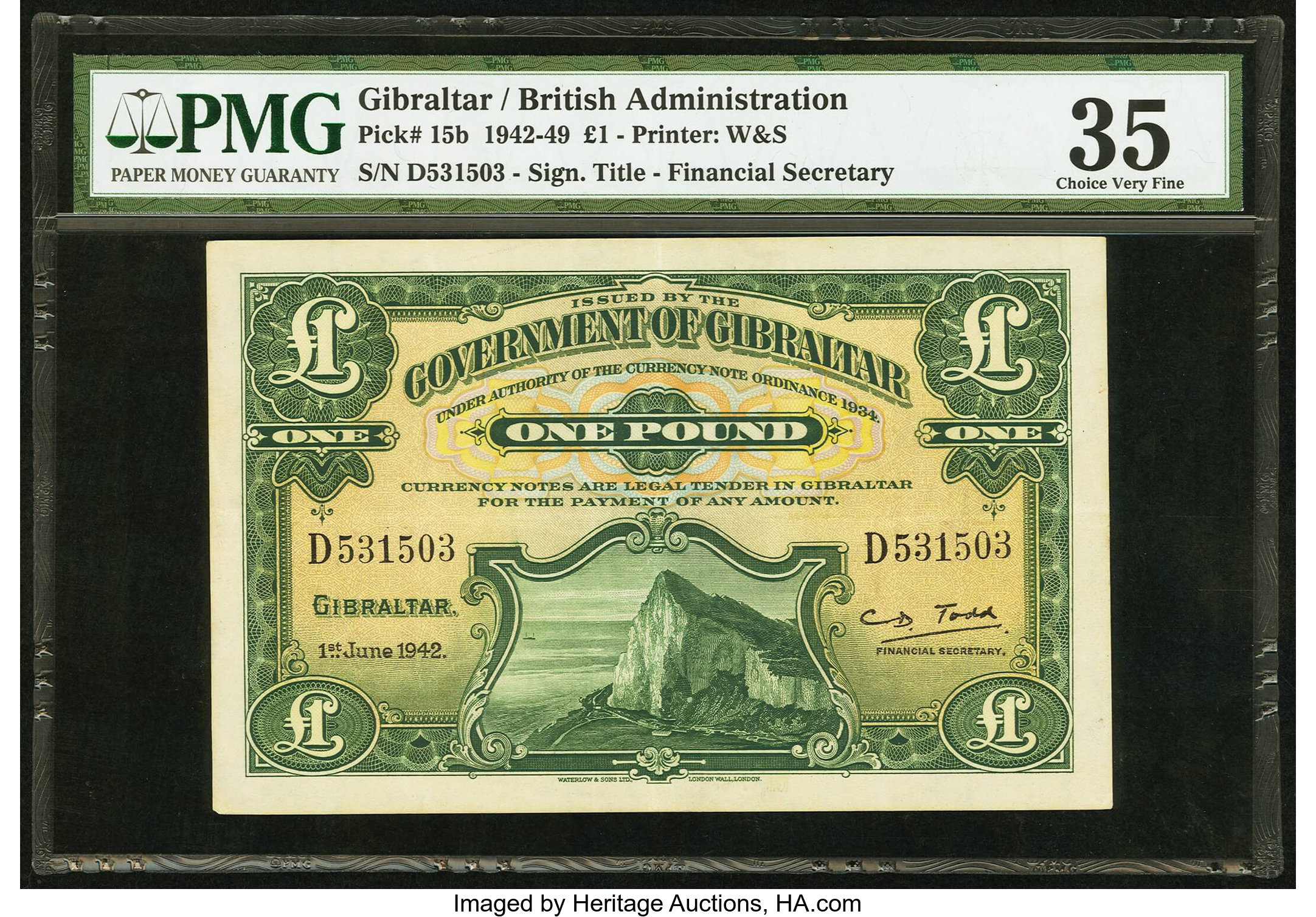 image for: Gibraltar  1 pound (B113c)