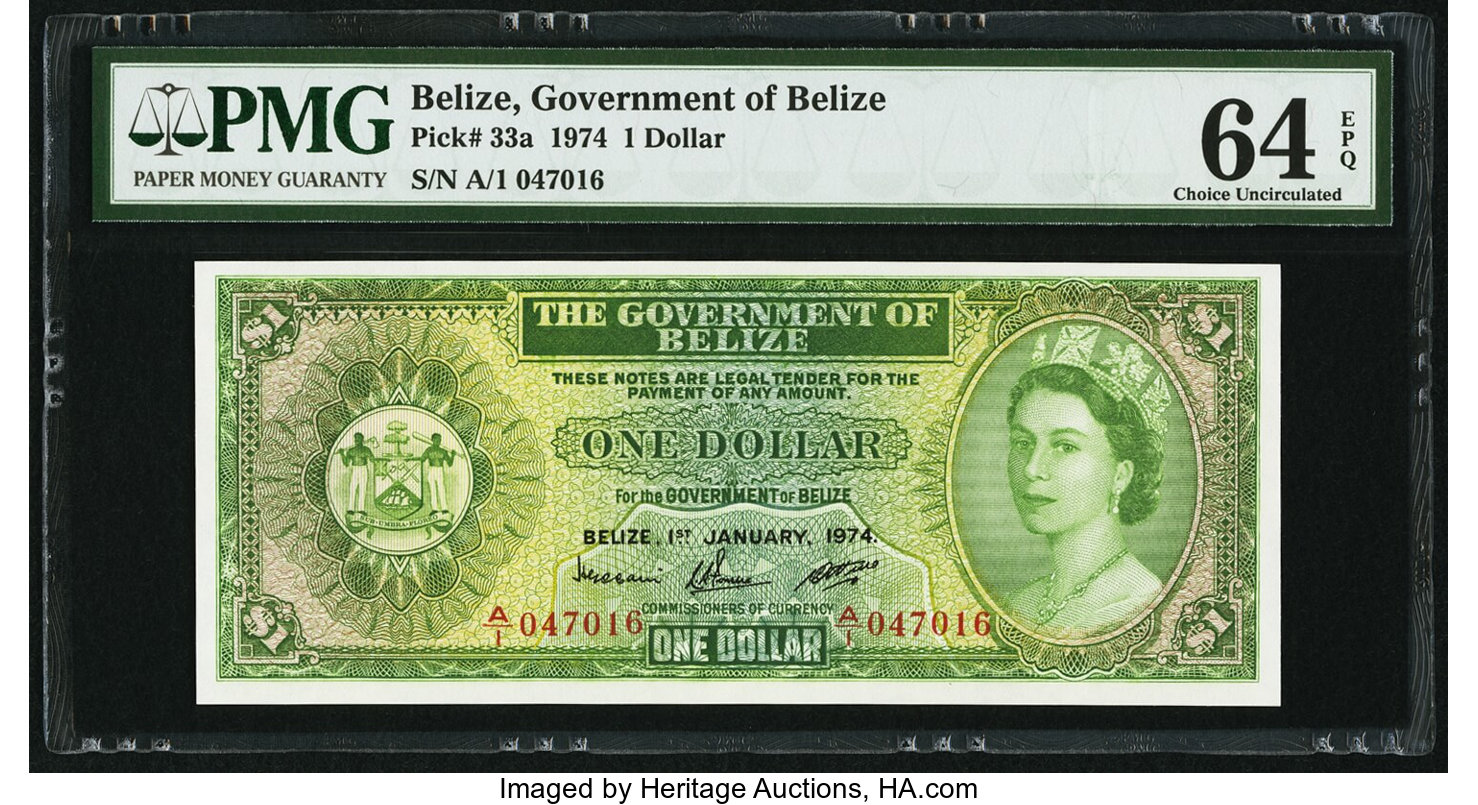 image for: Belize  1 dollar (B101b)