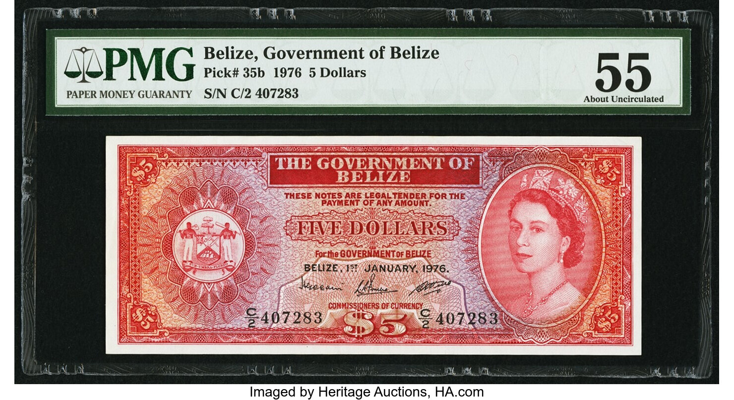 image for: Belize  5 dollars (B103ap)