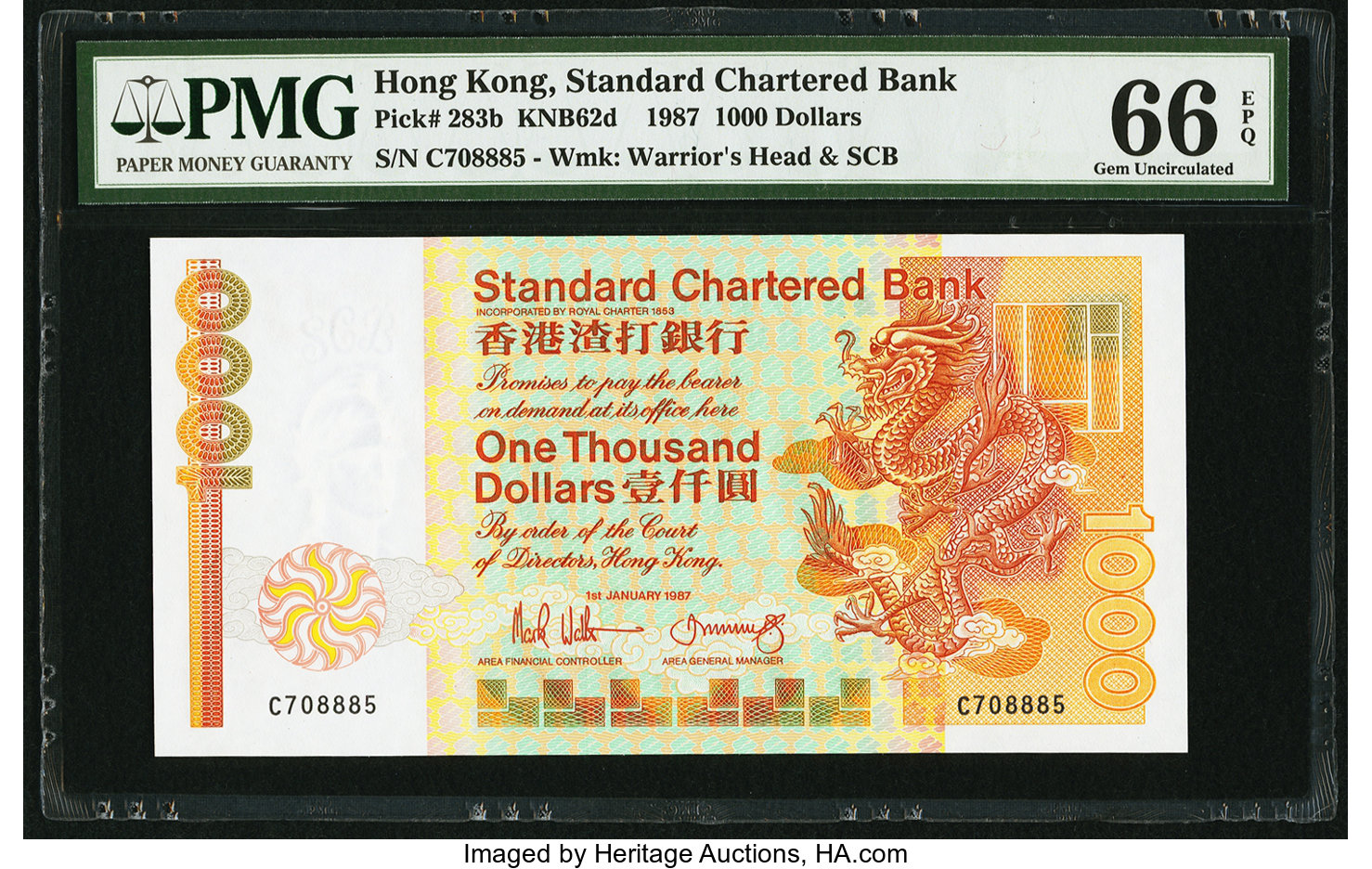 image for: Hong Kong  1,000 dollars (B406b)