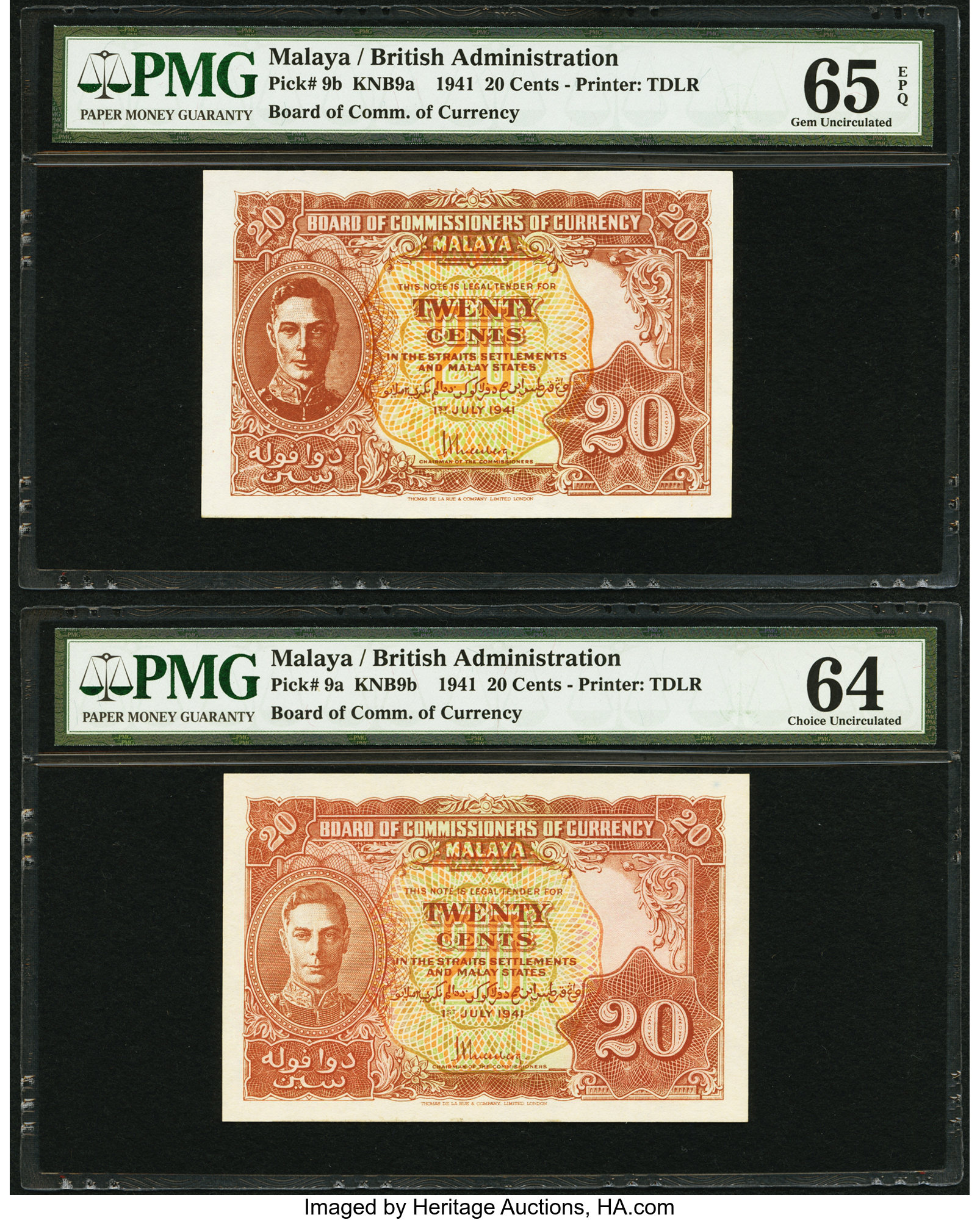 image for: Malaya  20 cents(B110bs1)