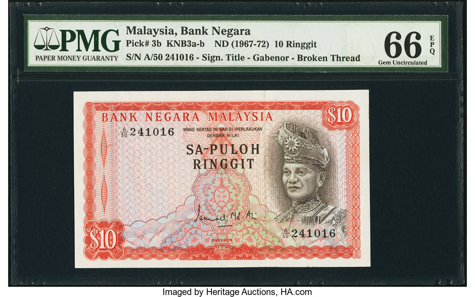 image for: Malaysia  10 ringgit (B103az)