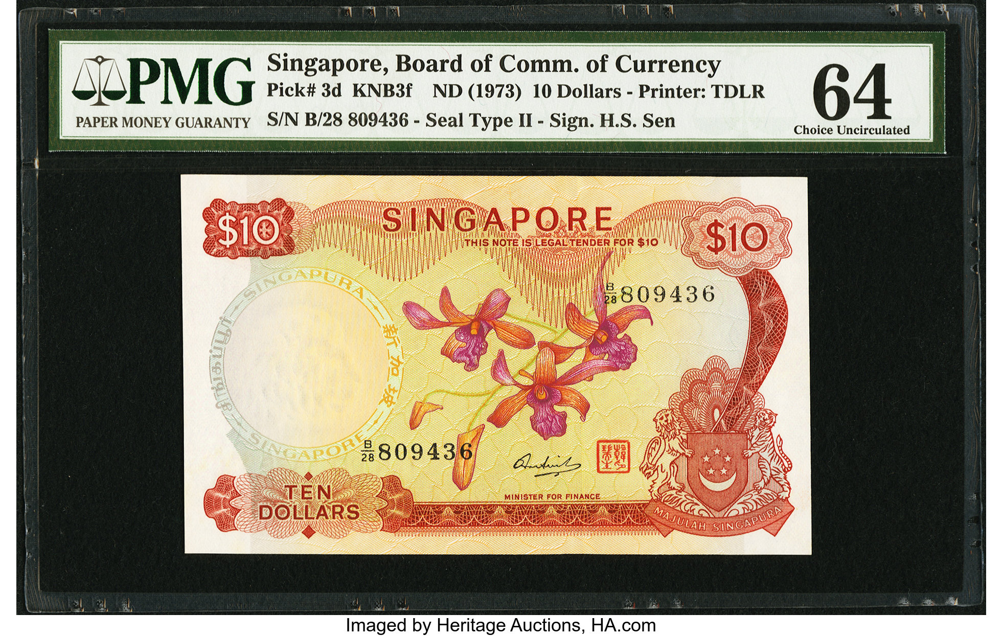 image for: Singapore  10 dollars (B103dz)