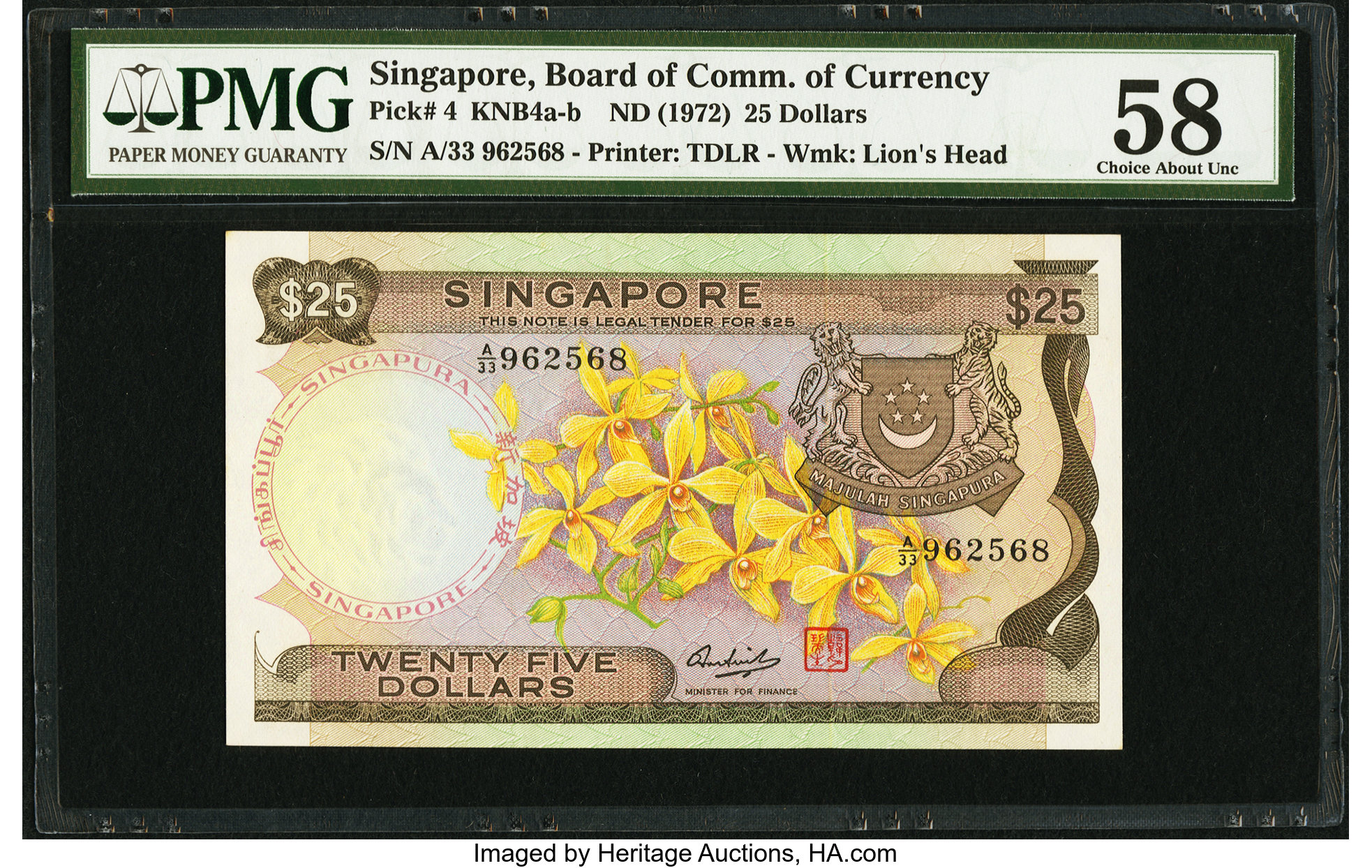 image for: Singapore  25 dollars (B104az)