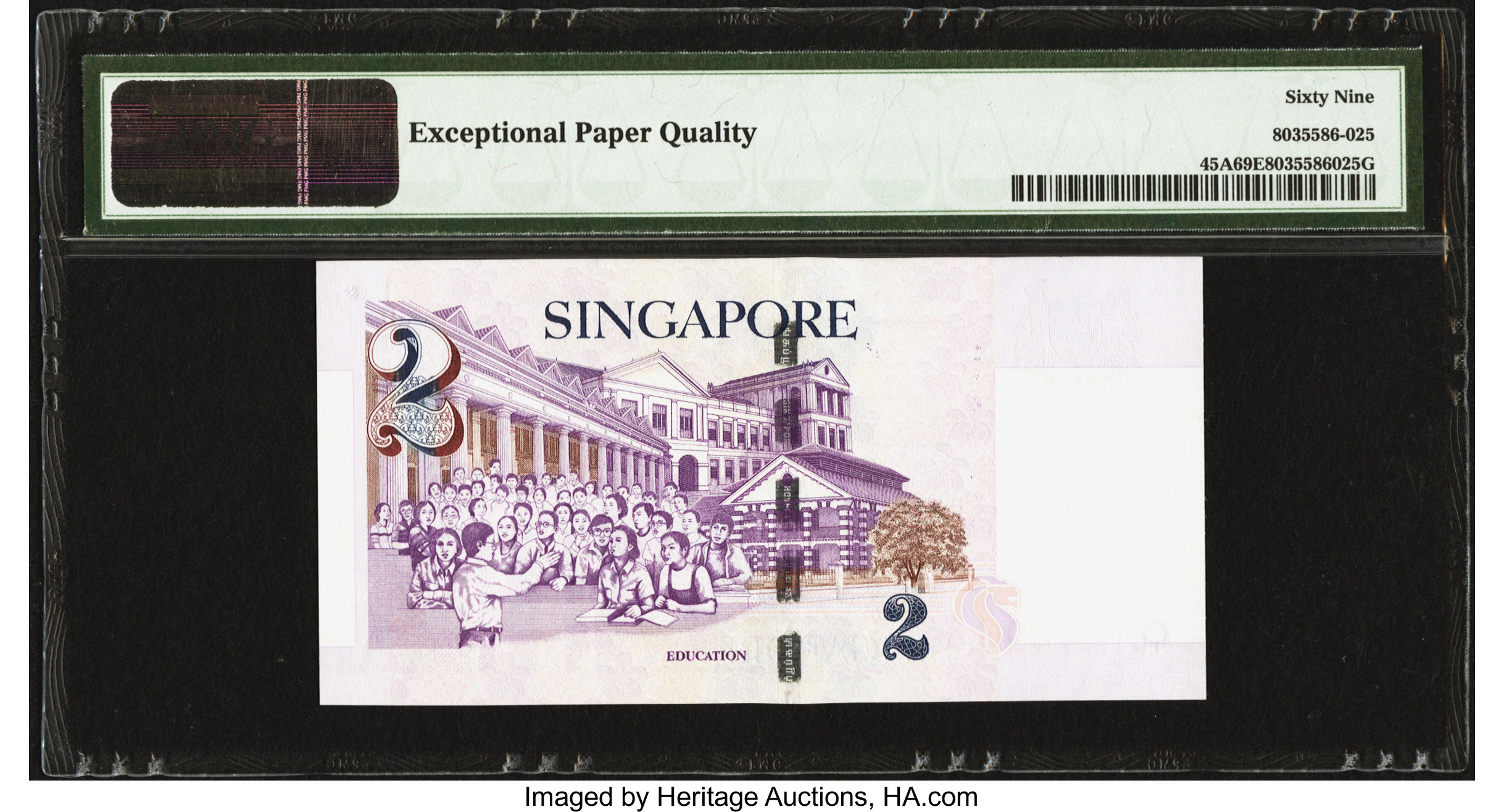 image for: Singapore  2 dollars (B139a)