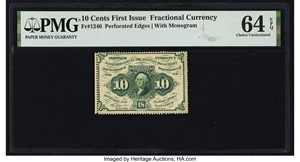 image for: Fr. 1240 10¢ First Issue PMG Choice Uncirculated 64 EPQ....