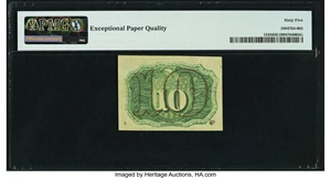 image for: Fr. 1245 10¢ Second Issue PMG Gem Uncirculated 65 EPQ....