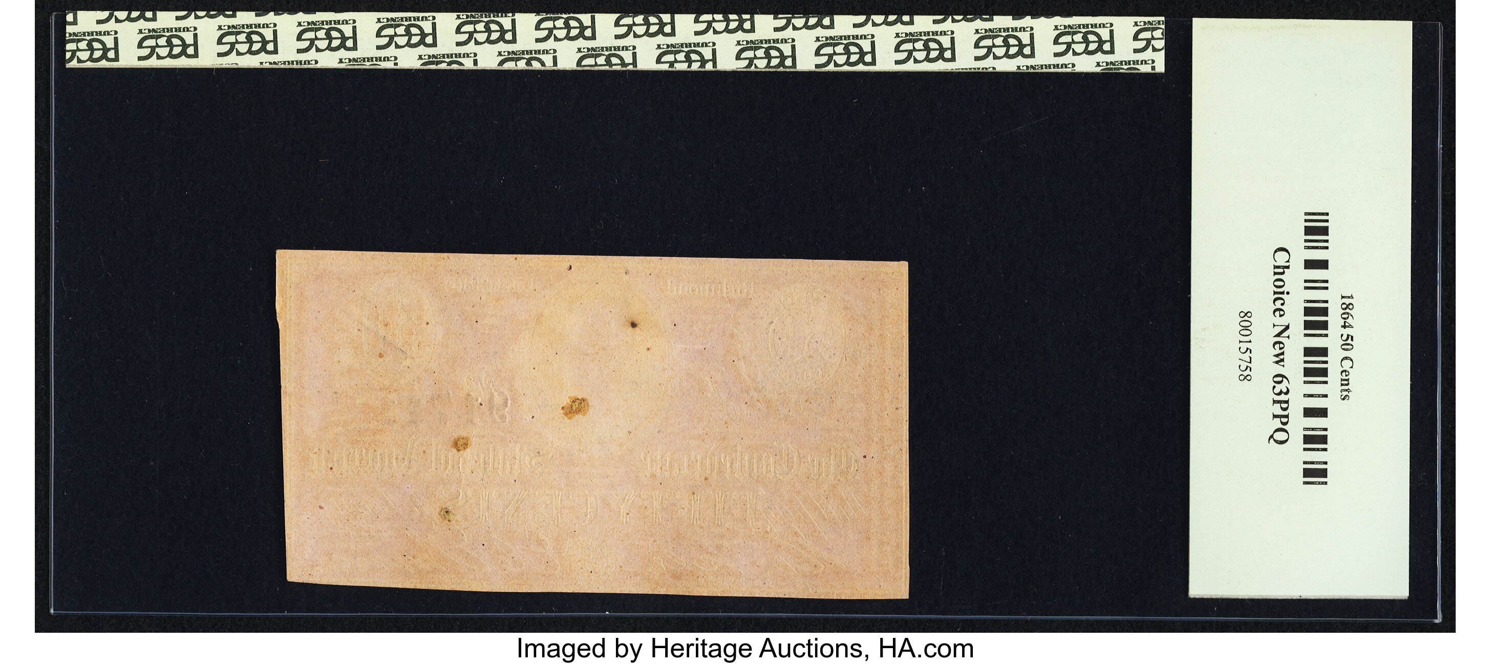 image for: T72 50 Cents 1864 PF-1 Cr. 578 PCGS Choice New 63PPQ....