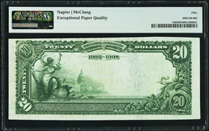 image for: Grand Rapids, WI - $20 1902 Date Back Fr. 646 The Wood County National Bank Ch. # (M)4639 PMG About Uncirculated 50 EPQ....
