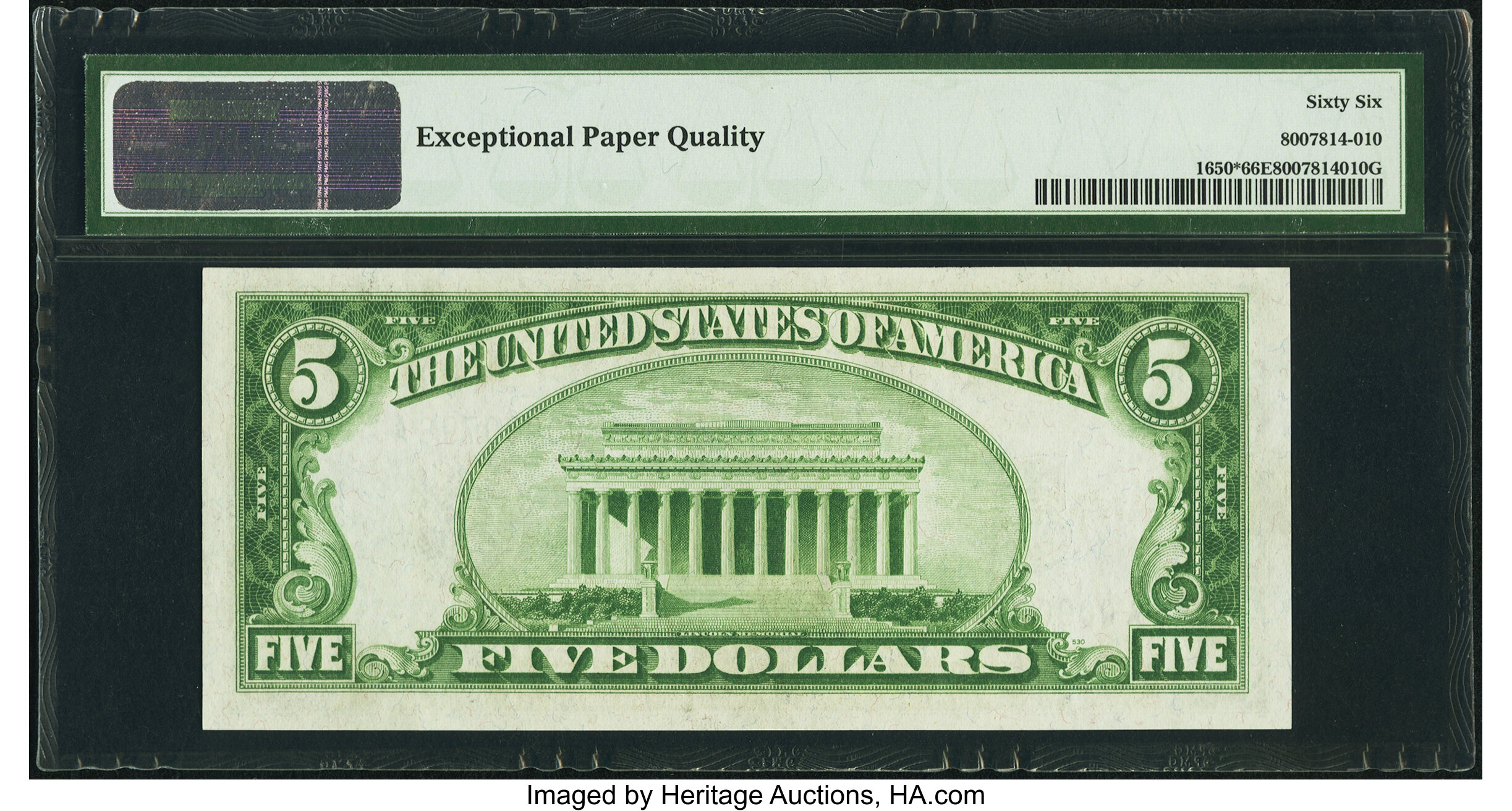 image for: Fr. 1650* $5 1934 Silver Certificate Star. PMG Gem Uncirculated 66 EPQ....