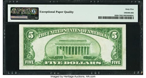 image for: Fr. 1950-C $5 1928 Federal Reserve Note. PMG Gem Uncirculated 65 EPQ....